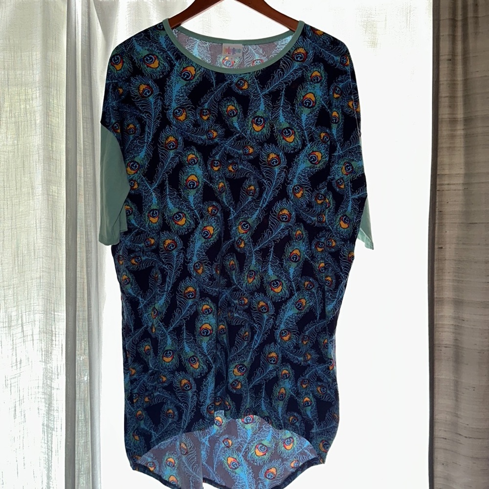 LuLaRoe Peacock Feather Irma - small